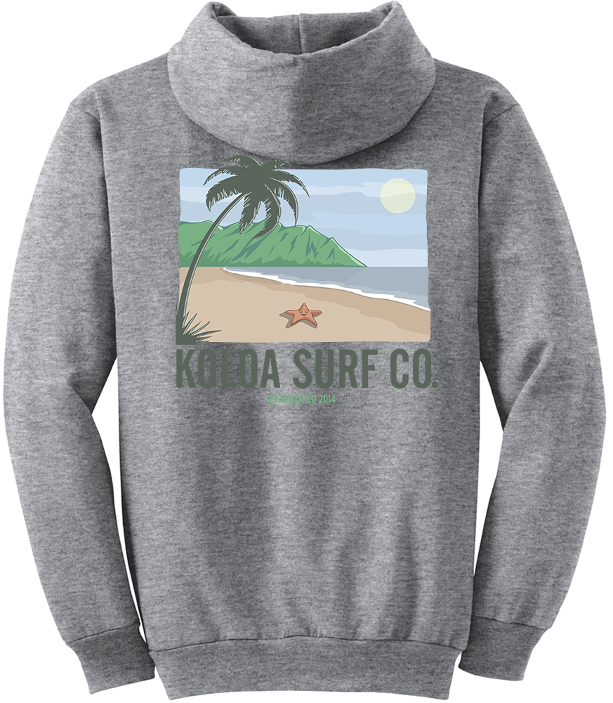 Koloa Starfish Hoodie- Athletic Heather