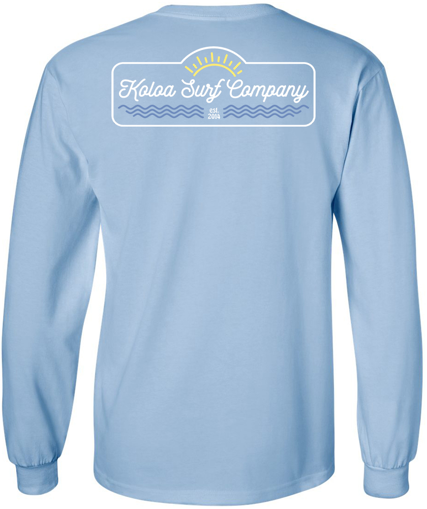 Koloa Original Sun Long Sleeve T-Shirt- Light Blue