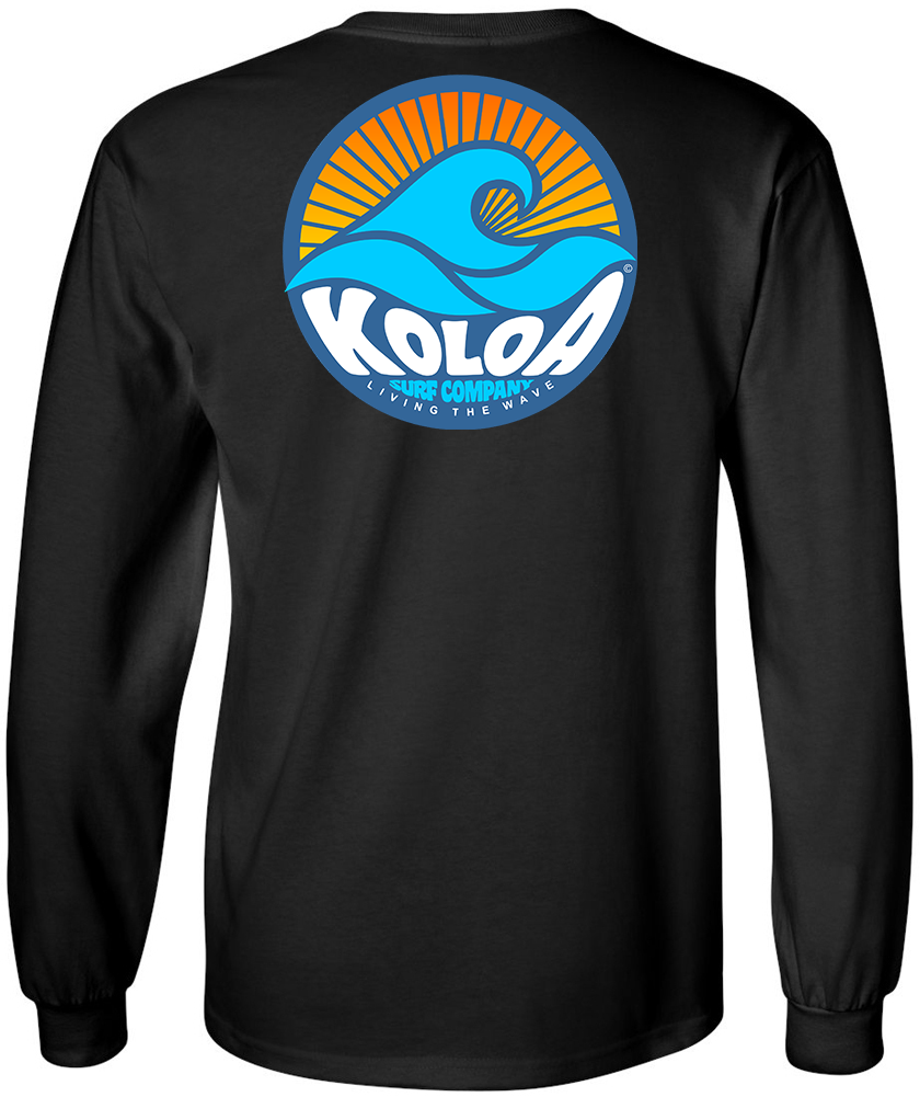 Koloa Sunbeam Long Sleeve T-Shirt- Black