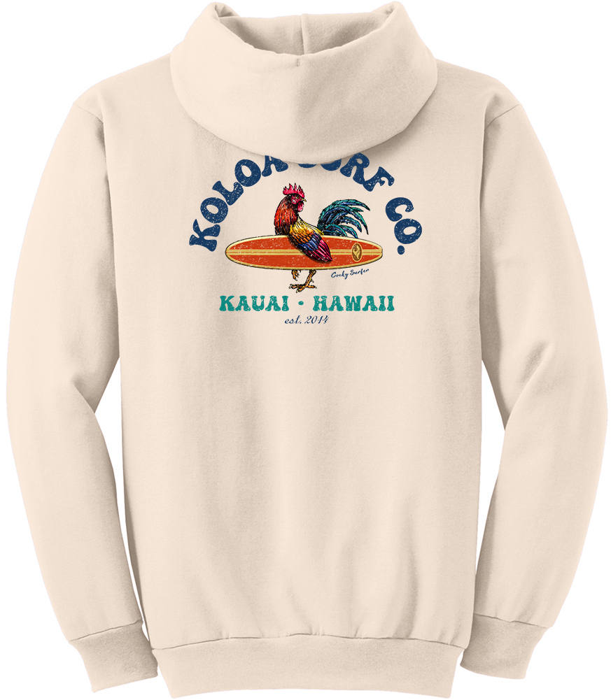 Koloa Cocky Surfer Hoodie- Natural 