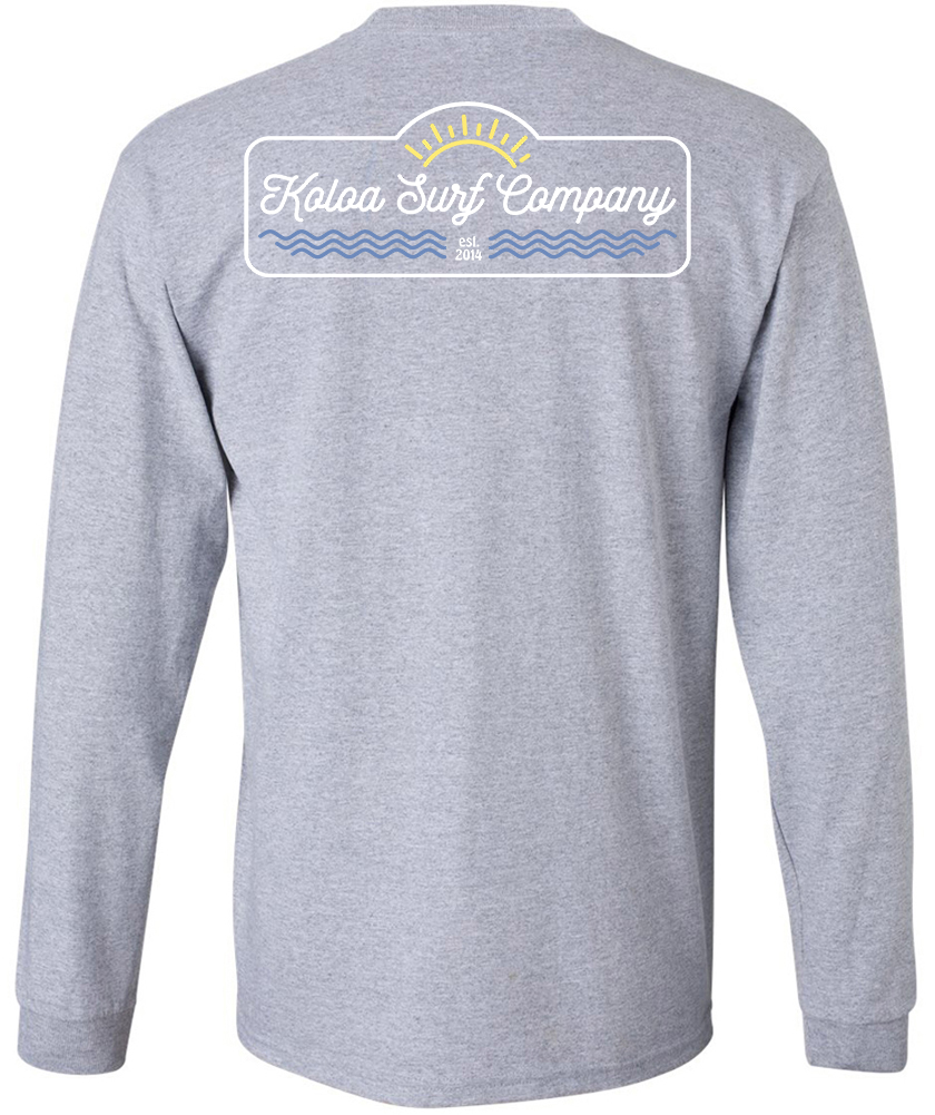 Koloa Original Sun Long Sleeve T-Shirt- Athletic Heather