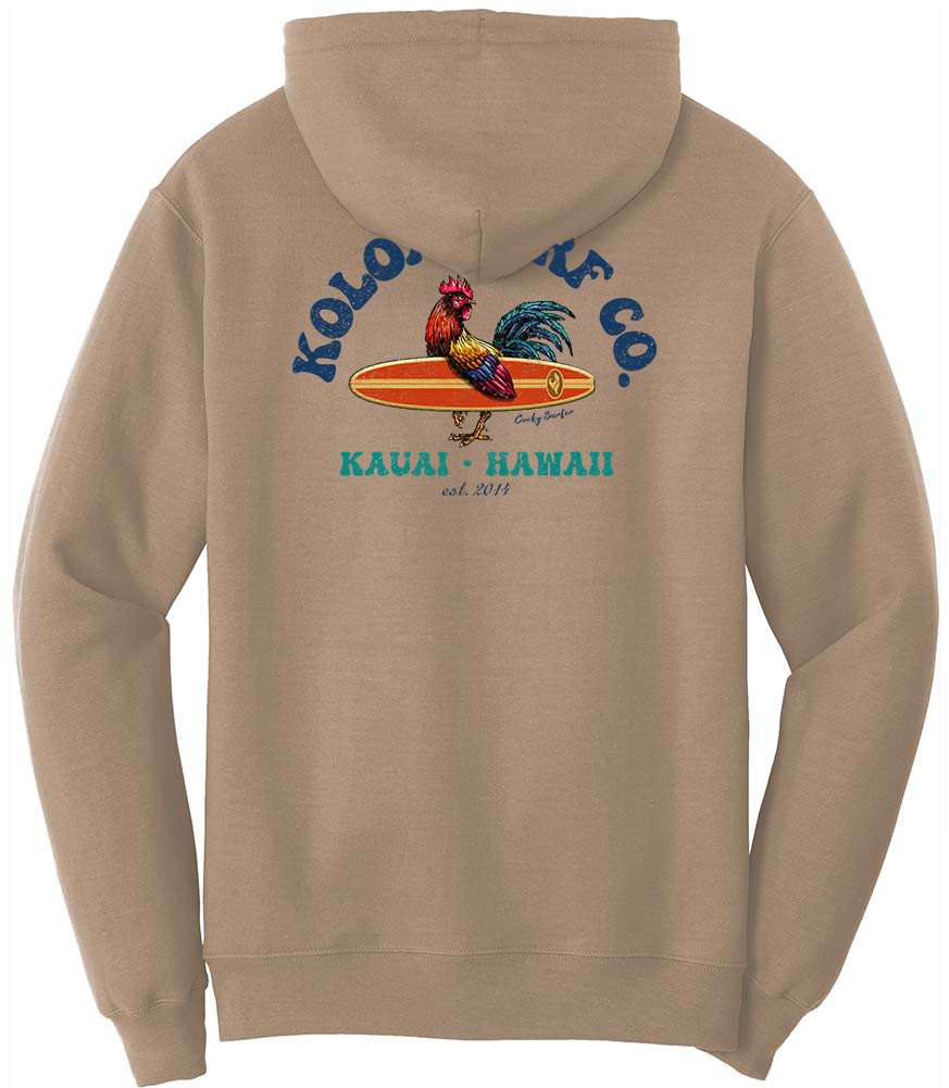 Koloa Cocky Surfer Hoodie- Sand