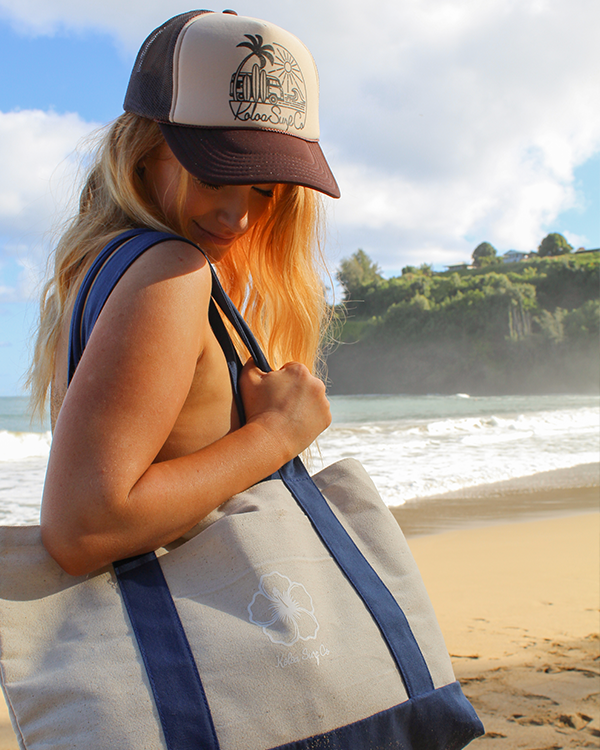 Koloa Hibiscus Beach Bag