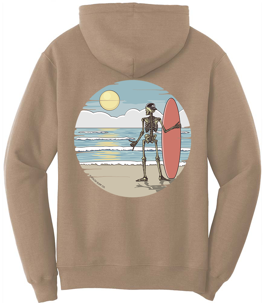 Koloa Shaka Skeleton Hoodie- Sand