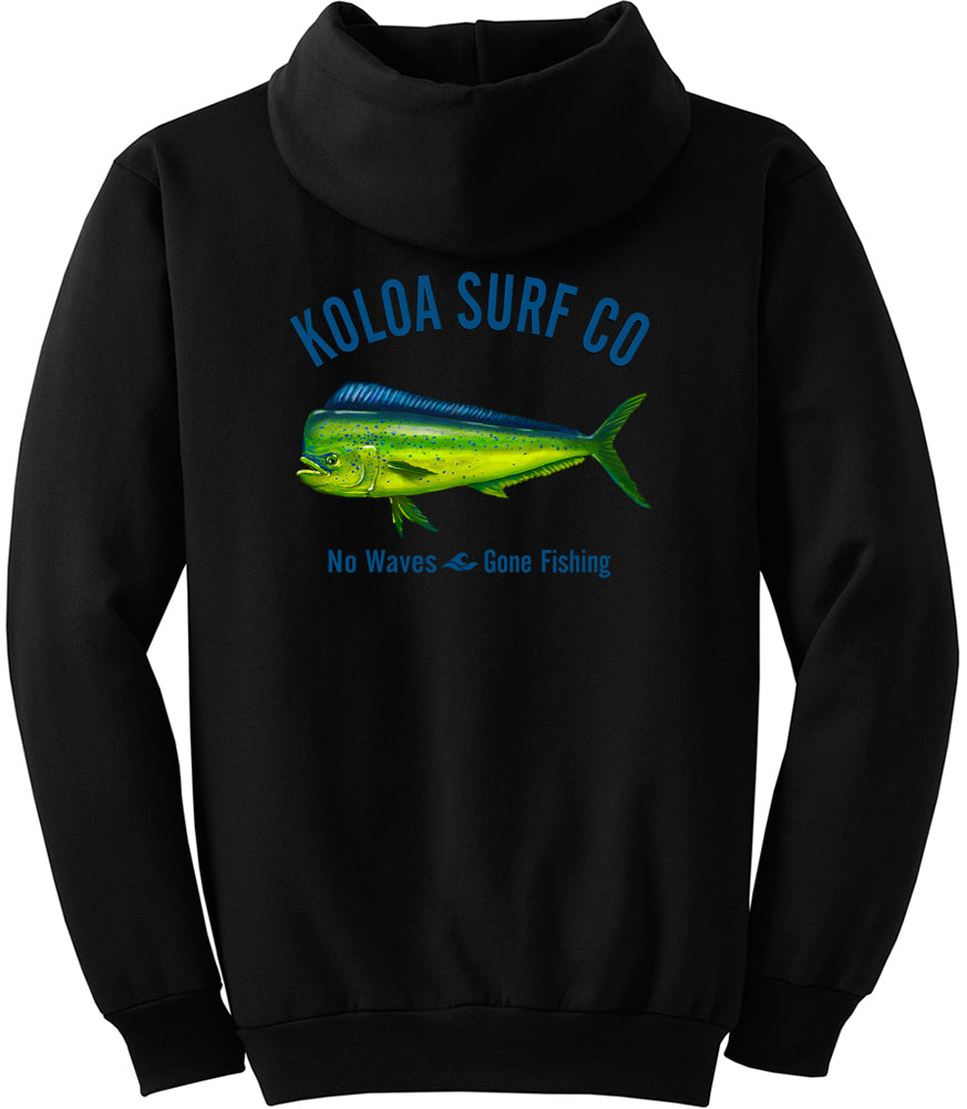 Koloa Mahi Mahi "No Waves Gone Fishing" Zip Hoodie