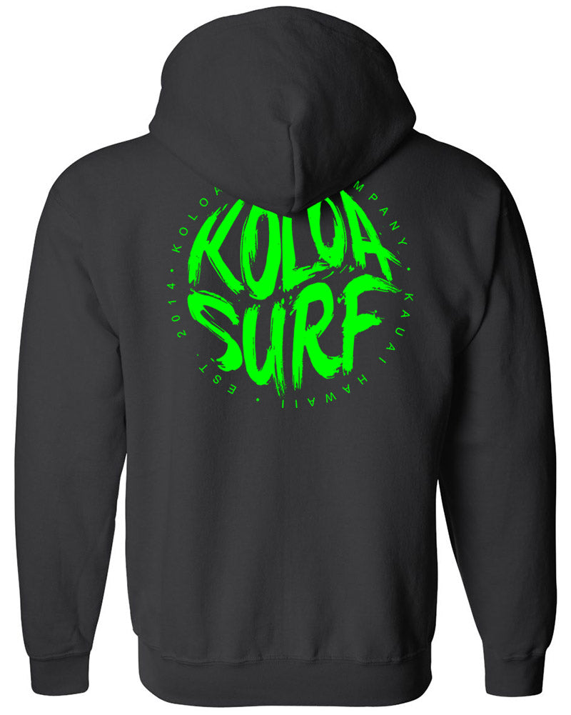 Koloa Brush Logo Full Zip Hoodie