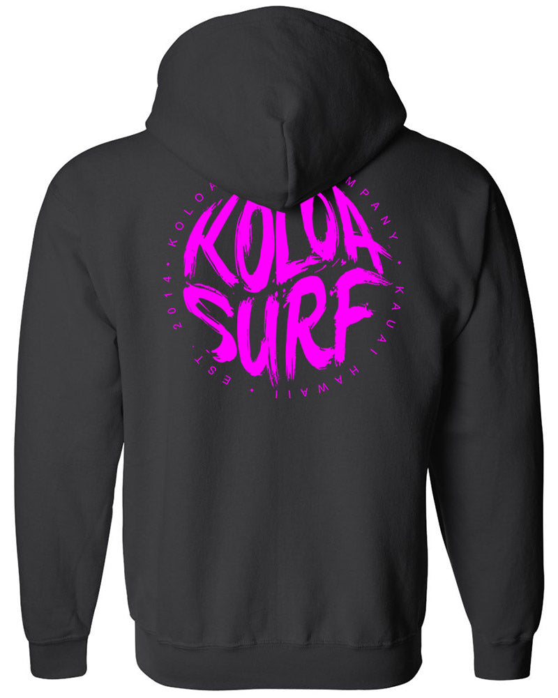 Koloa Brush Logo Full Zip Hoodie