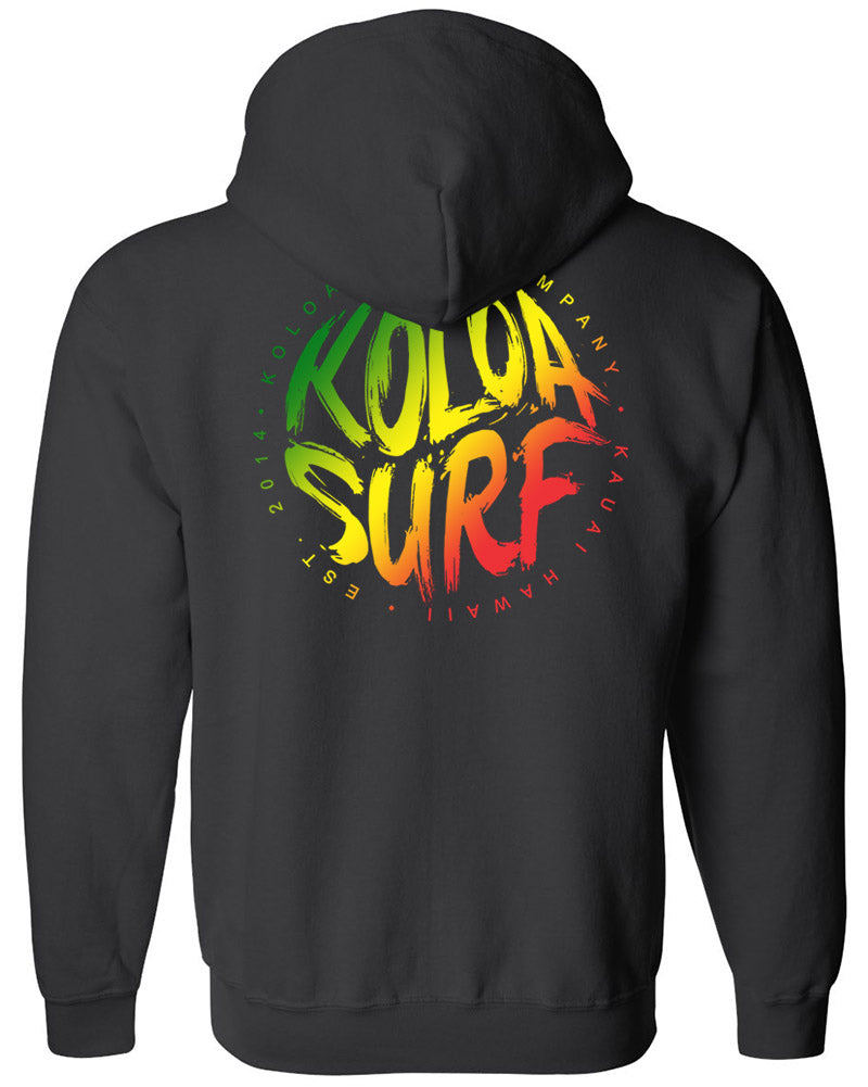 Koloa Brush Logo Full Zip Hoodie