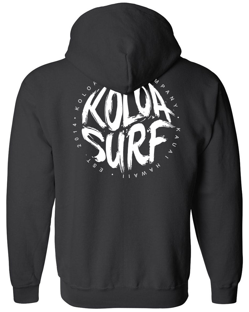 Koloa Brush Logo Full Zip Hoodie