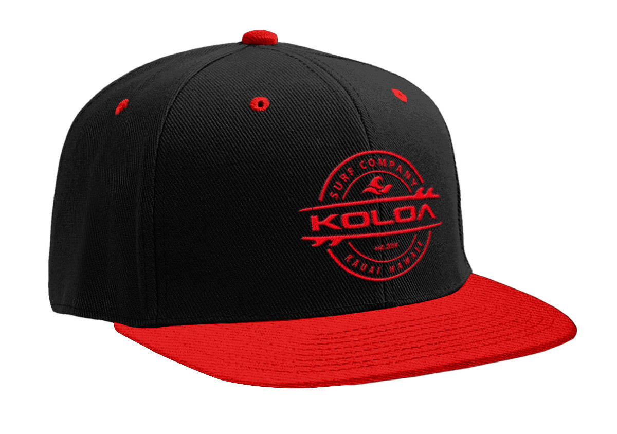 Black With Red Embroidered Logo