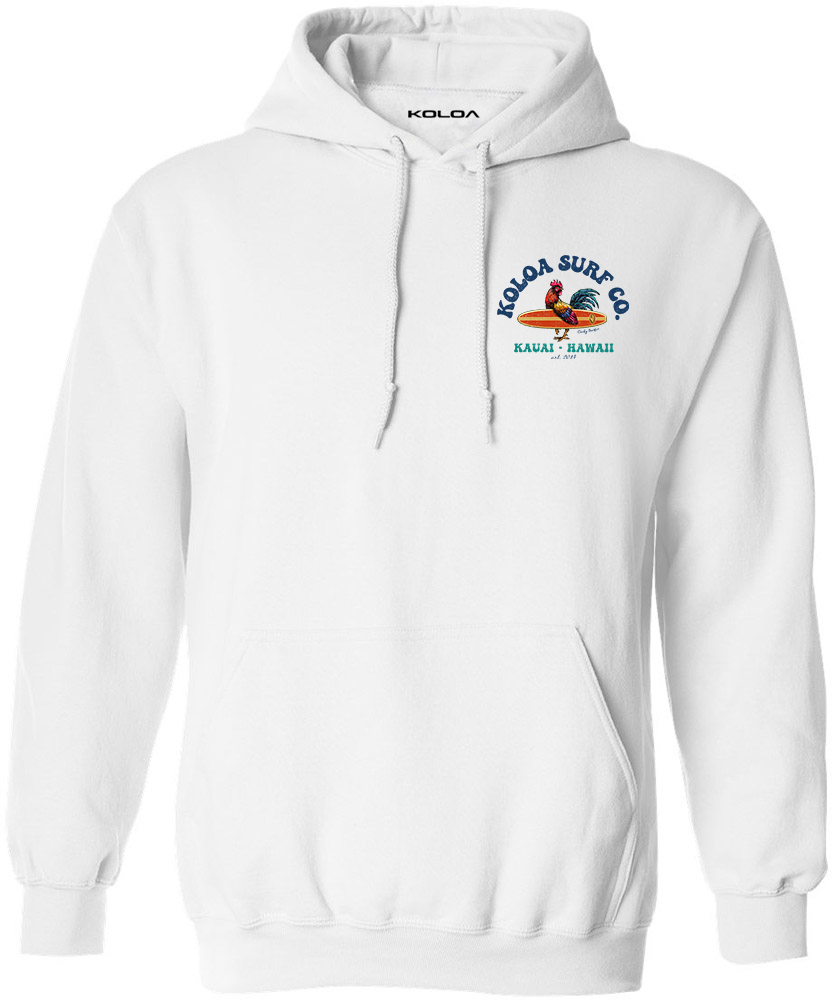 Koloa Cocky Surfer Hoodie- White