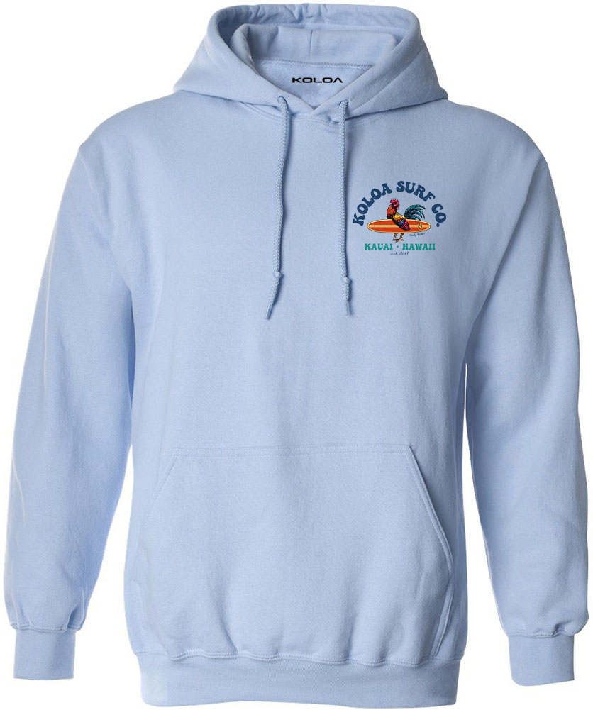 Koloa Cocky Surfer Hoodie- Light Blue