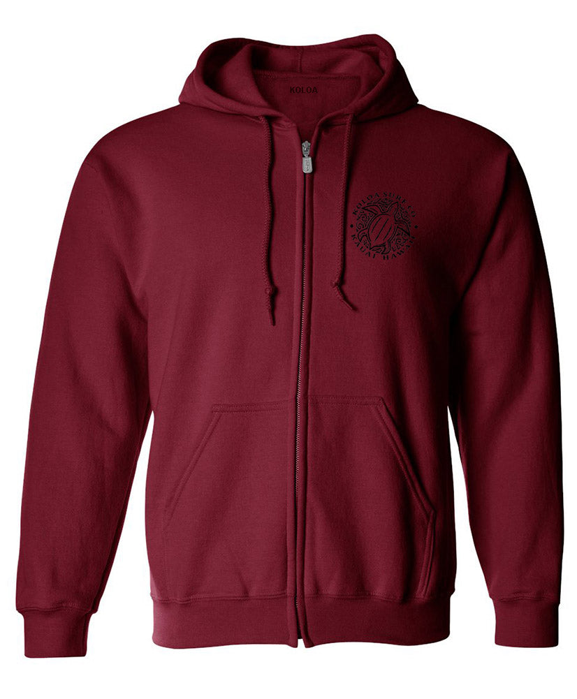 Koloa Hawaiian Honu Turtle Full Zip Hoodie