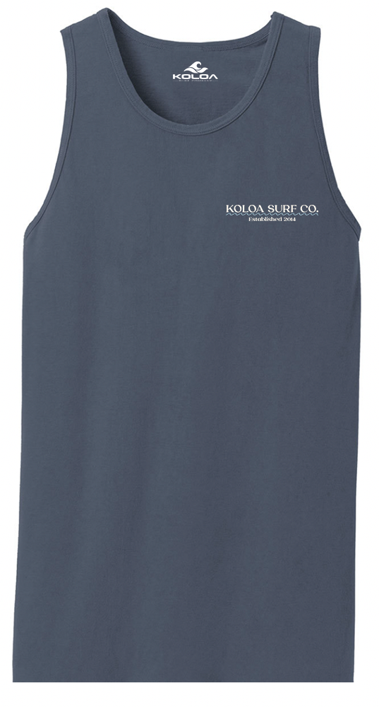 Koloa Seahorse Pigment-Dyed Tank Top - Denim