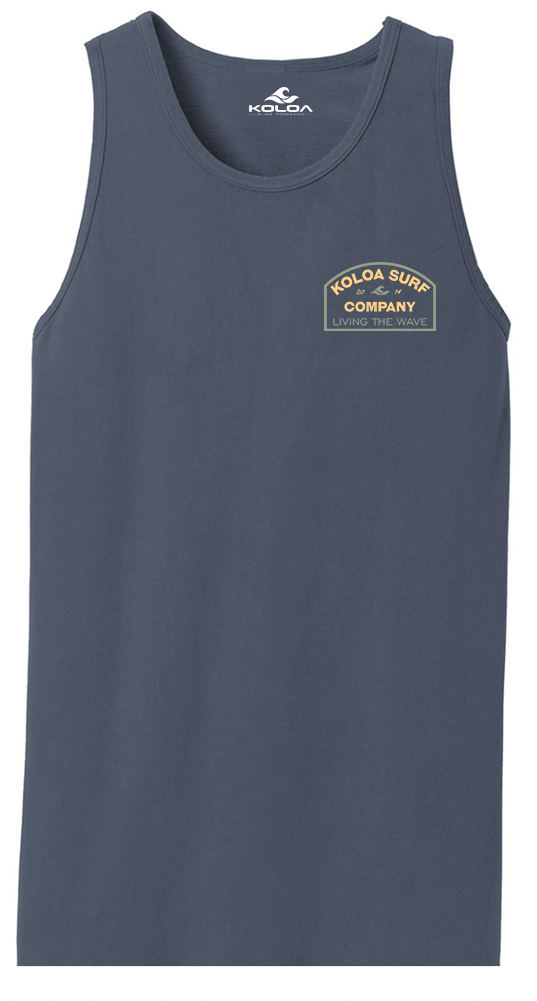 Koloa Honopu Arch Pigment-Dyed Tank Top - Blue