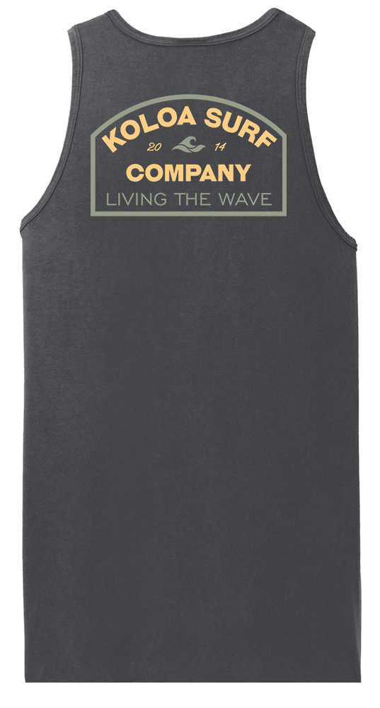 Koloa Honopu Arch Pigment-Dyed Tank Top - Coal