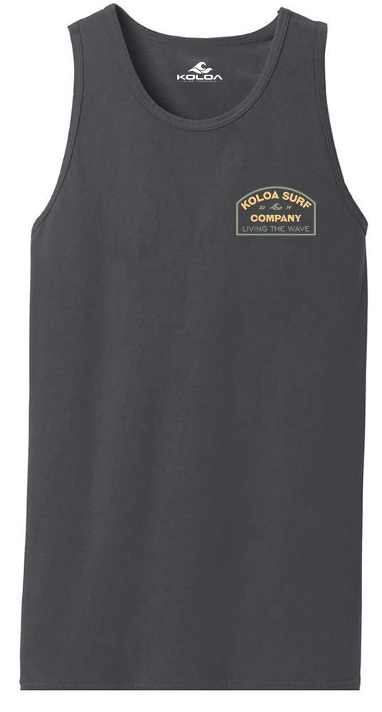 Koloa Honopu Arch Pigment-Dyed Tank Top - Coal