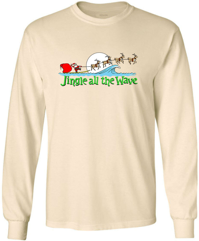 Koloa Jingle All The Wave Long Sleeve T-Shirt- Natural