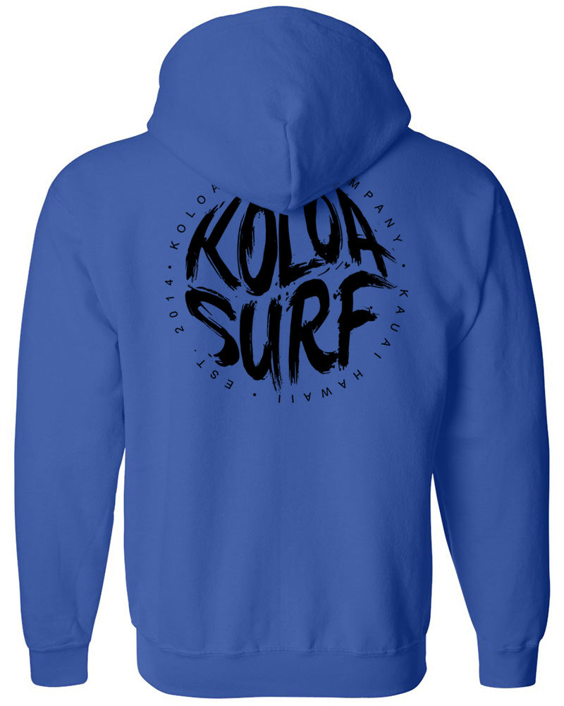 Koloa Brush Logo Tall Zip Hoodie