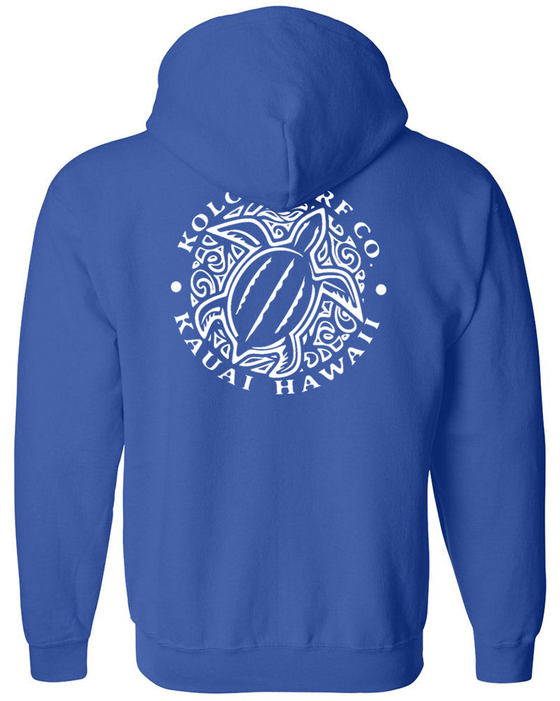 Koloa Hawaiian Honu Turtle Tall Zip Hoodie