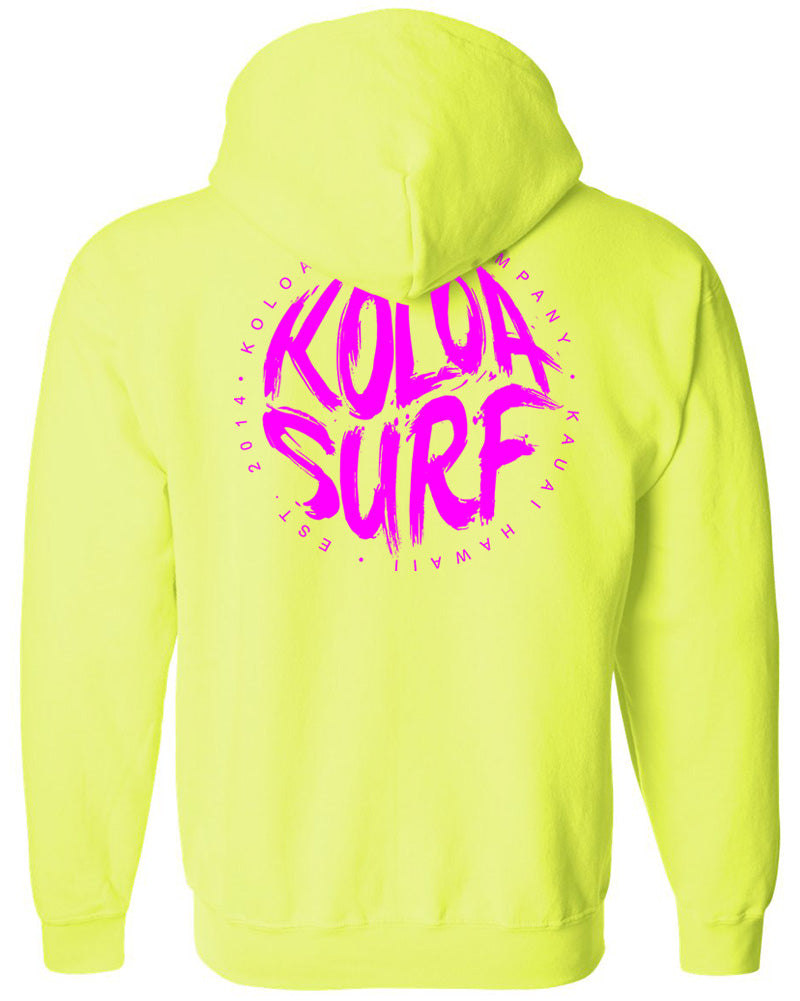 Koloa Brush Logo Tall Zip Hoodie