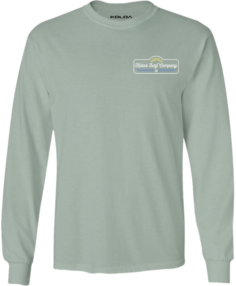 Koloa Original Sun Long Sleeve T-Shirt- Stonewashed Green