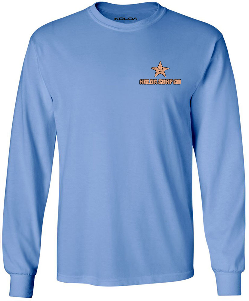 Koloa Starfish Long Sleeve T-Shirt- Carolina Blue