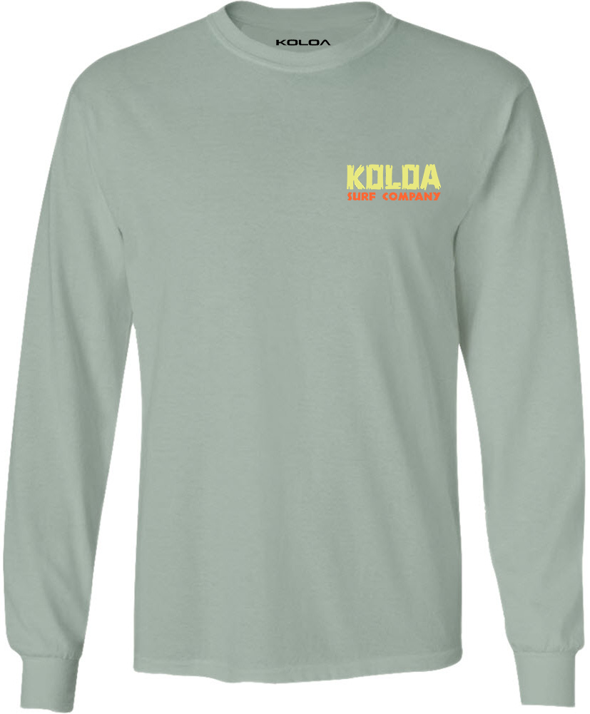 Koloa Tides Long Sleeve T-Shirt- Stonewashed Green