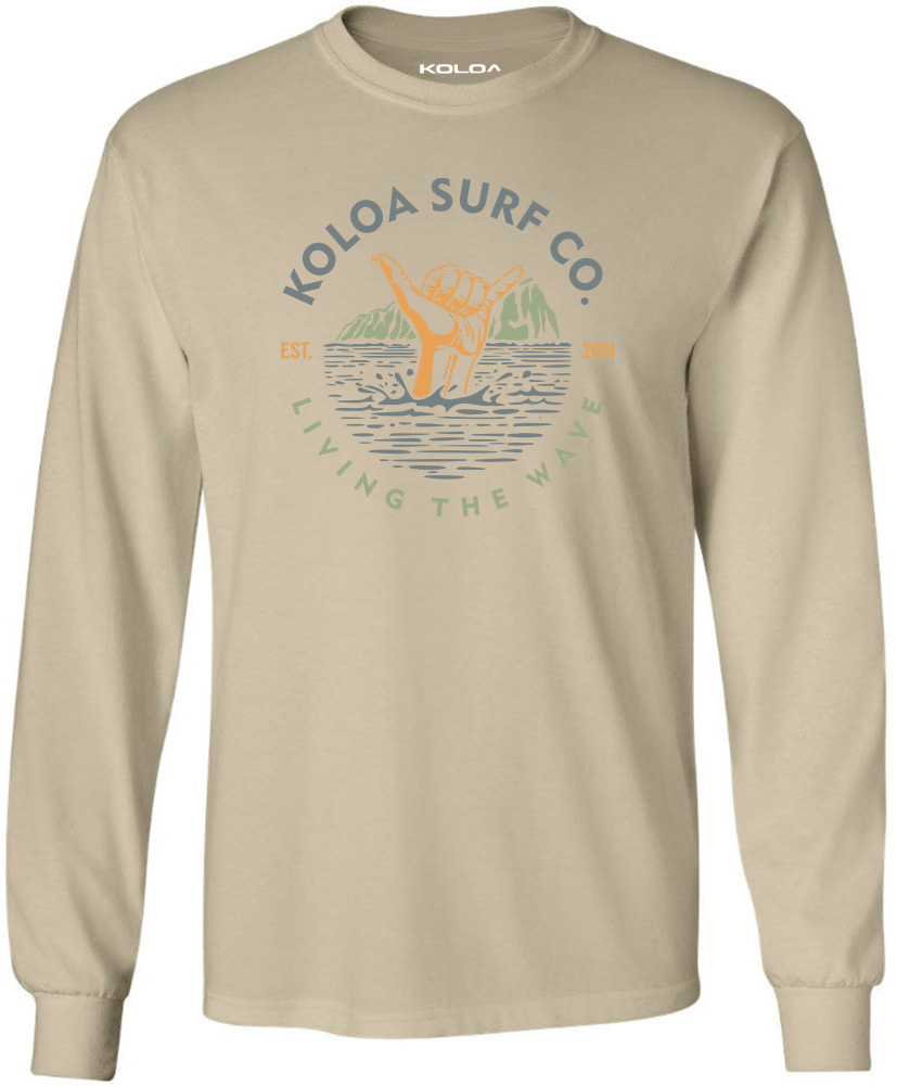 Koloa Shaka Long Sleeve T-Shirt- Sand