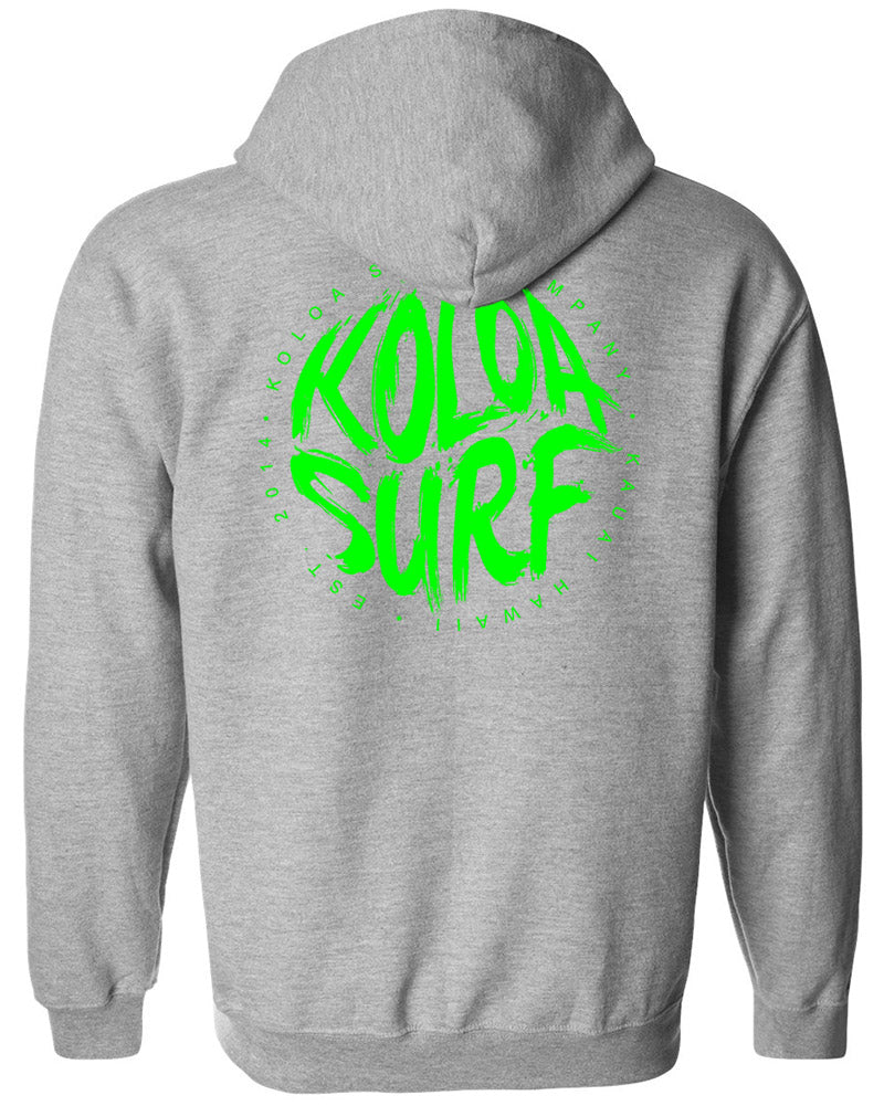 Koloa Brush Logo Full Zip Hoodie