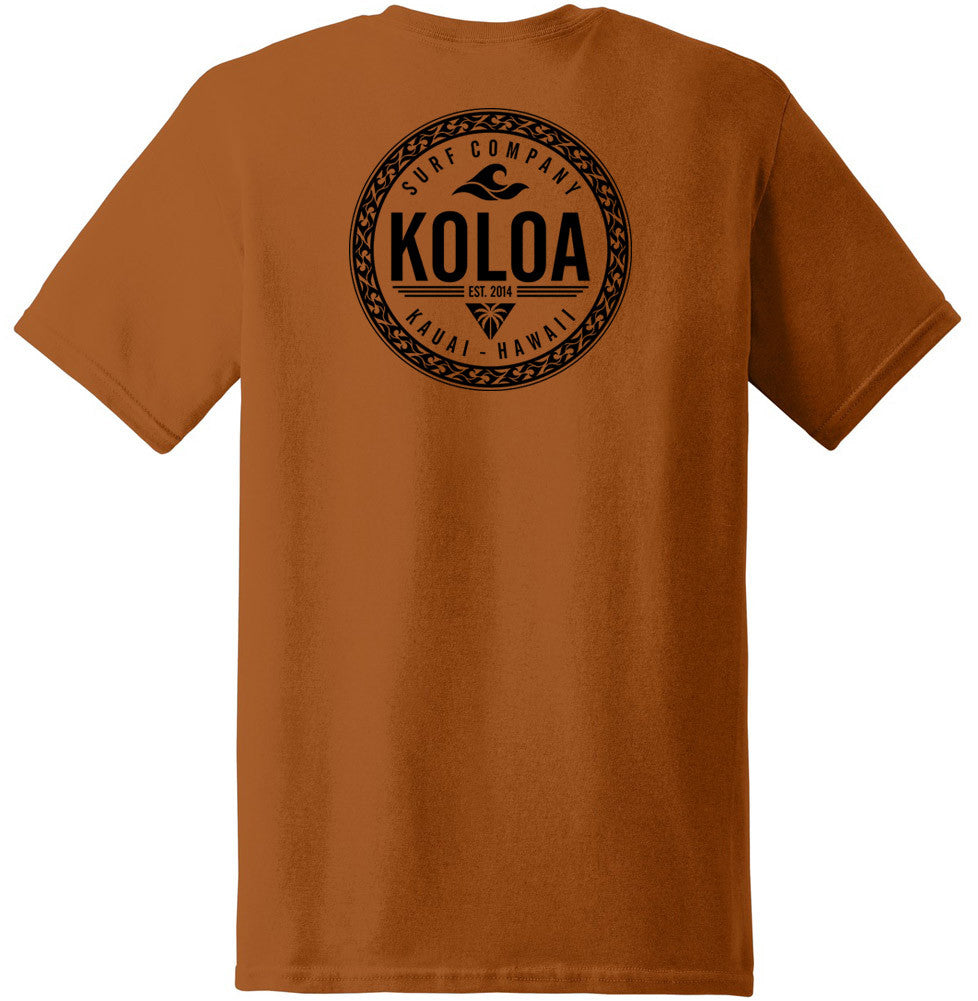 Koloa Round Palm Heavyweight T-Shirt- Texas Orange