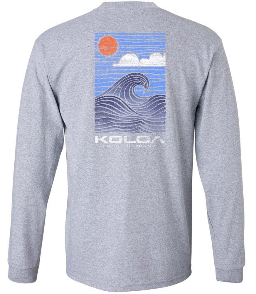 Koloa Big Wave Long Sleeve T-Shirt - Athletic Heather