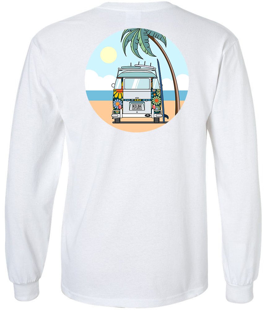 Koloa Van Life Youth Long Sleeve T-Shirt - White