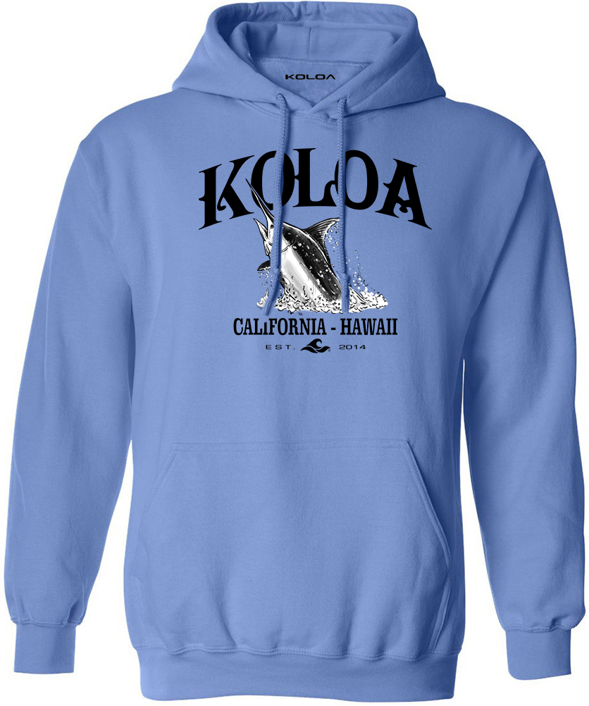 Koloa Jumping Marlin Hoodie - Carolina Blue