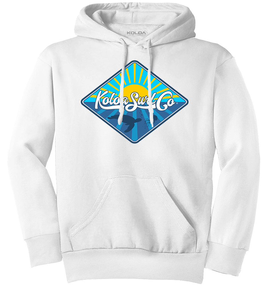 Koloa Turtle Sunset Youth Hoodie - White