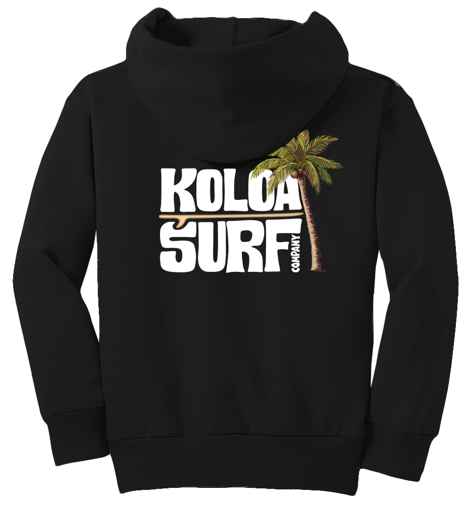 Koloa Groovy Surfboard Youth Hoodie - Black