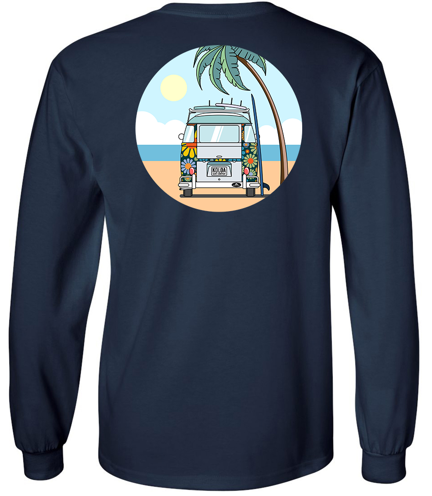 Koloa Van Life Youth Long Sleeve T-Shirt - Navy