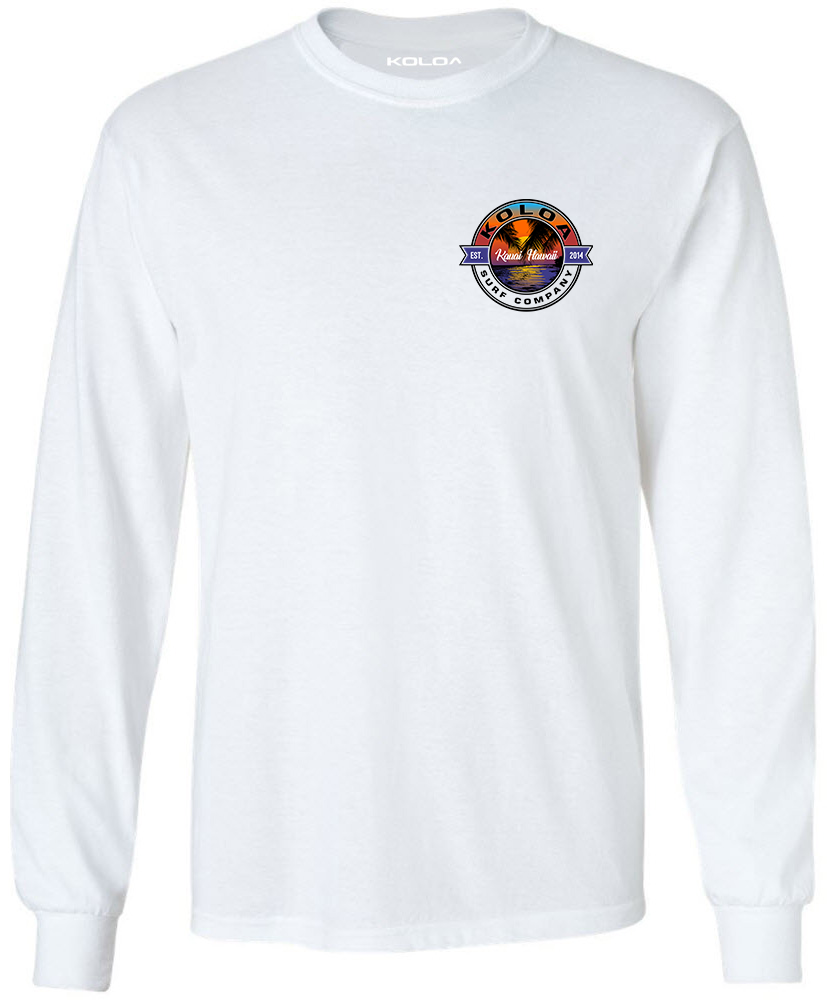 Koloa Hanalei Beach Youth Long Sleeve T-Shirt - White