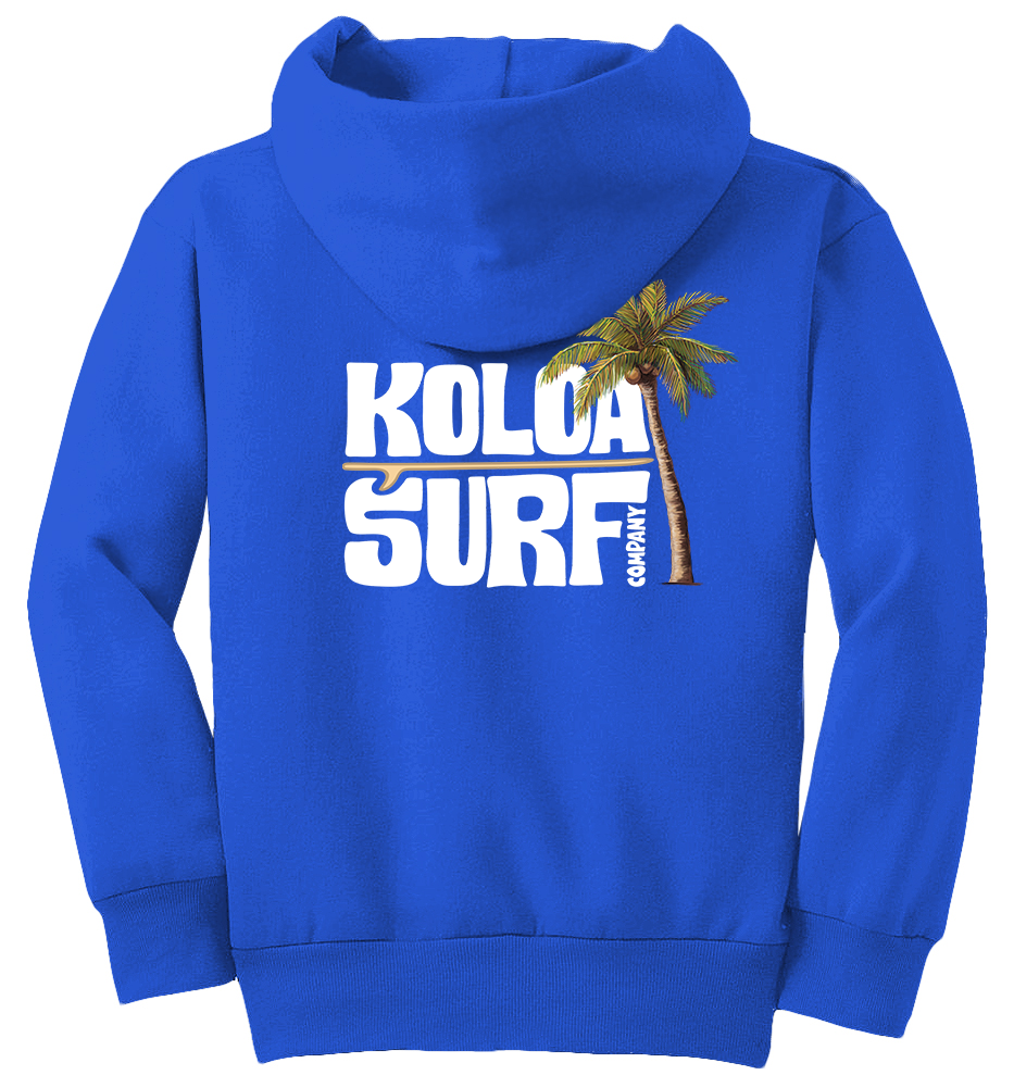 Koloa Groovy Surfboard Youth Hoodie - Royal