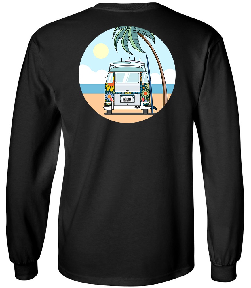 Koloa Van Life Youth Long Sleeve T-Shirt - Black