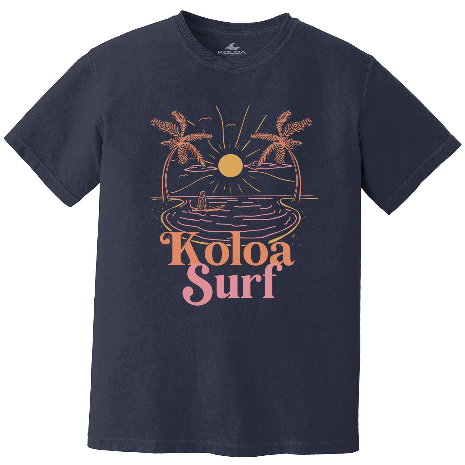 Koloa Sunset Surfer Pigment Dye T-Shirt