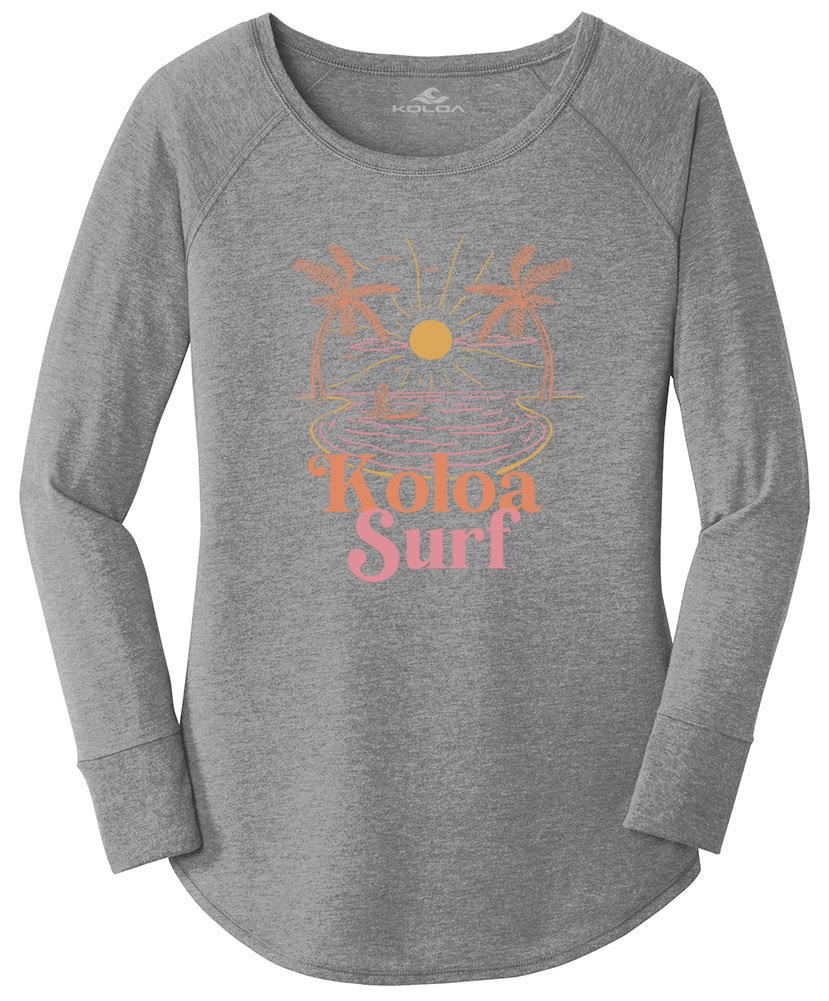 Koloa Sunset Surfer Women's Long Sleeve T-Shirt