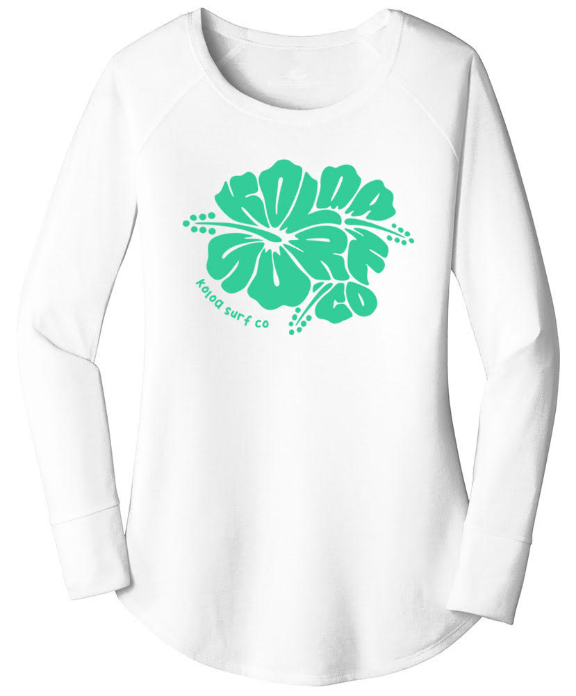 Koloa Flower Print Women's Long Sleeve T-Shirt