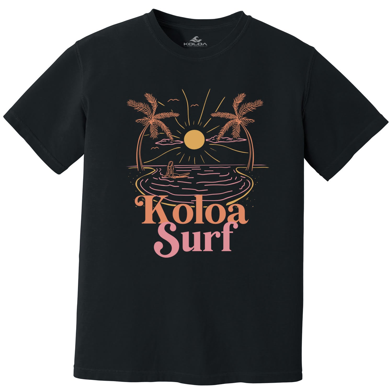 Koloa Sunset Surfer Pigment Dye T-Shirt