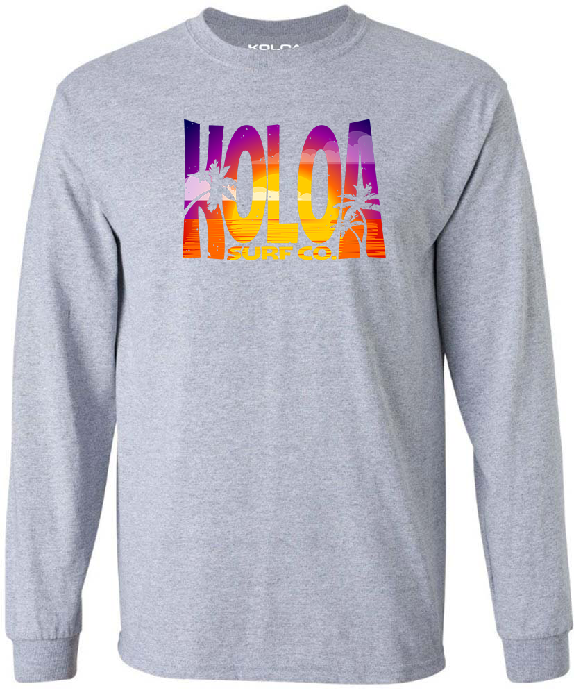 Koloa Jamaican Sunset Youth Long Sleeve T-Shirt - Athletic Heather