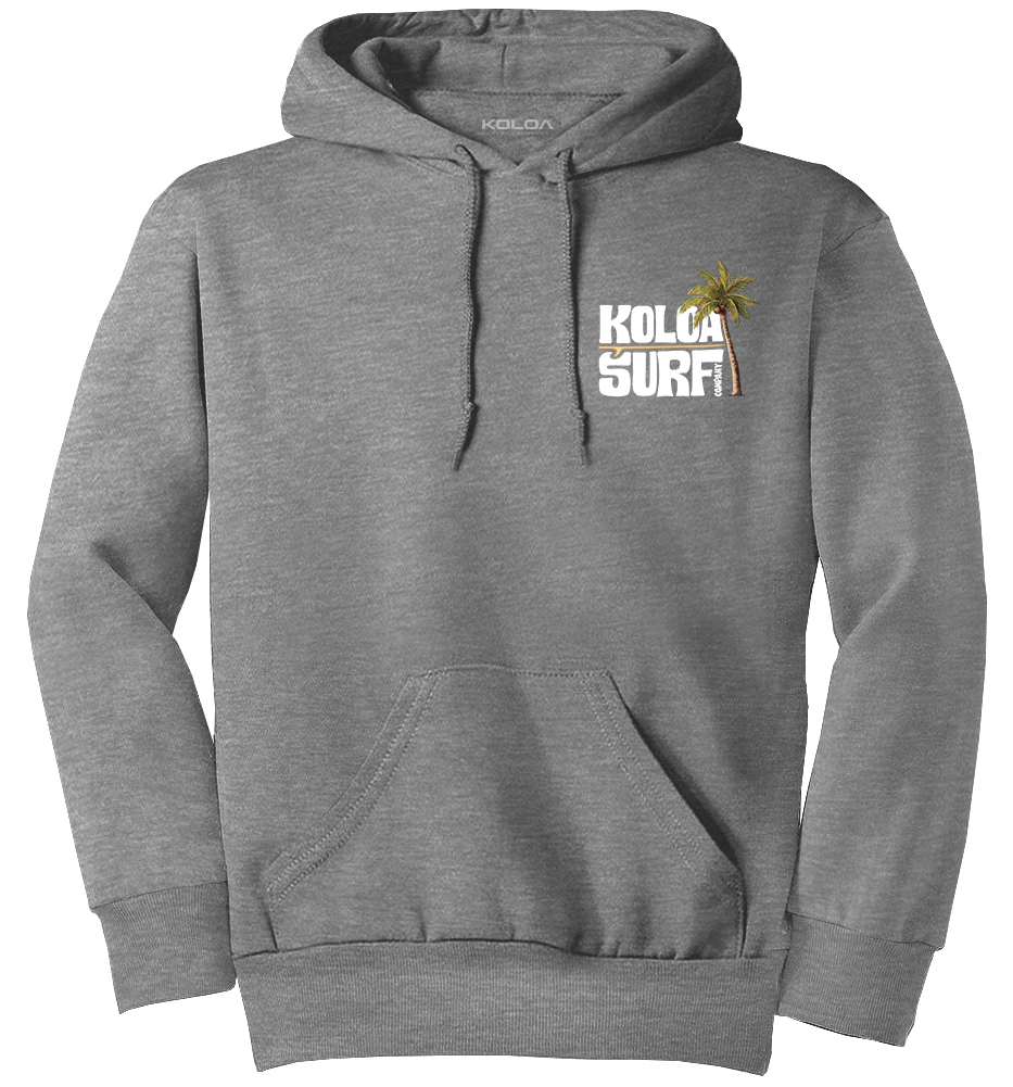 Koloa Groovy Surfboard Youth Hoodie - Athletic Heather