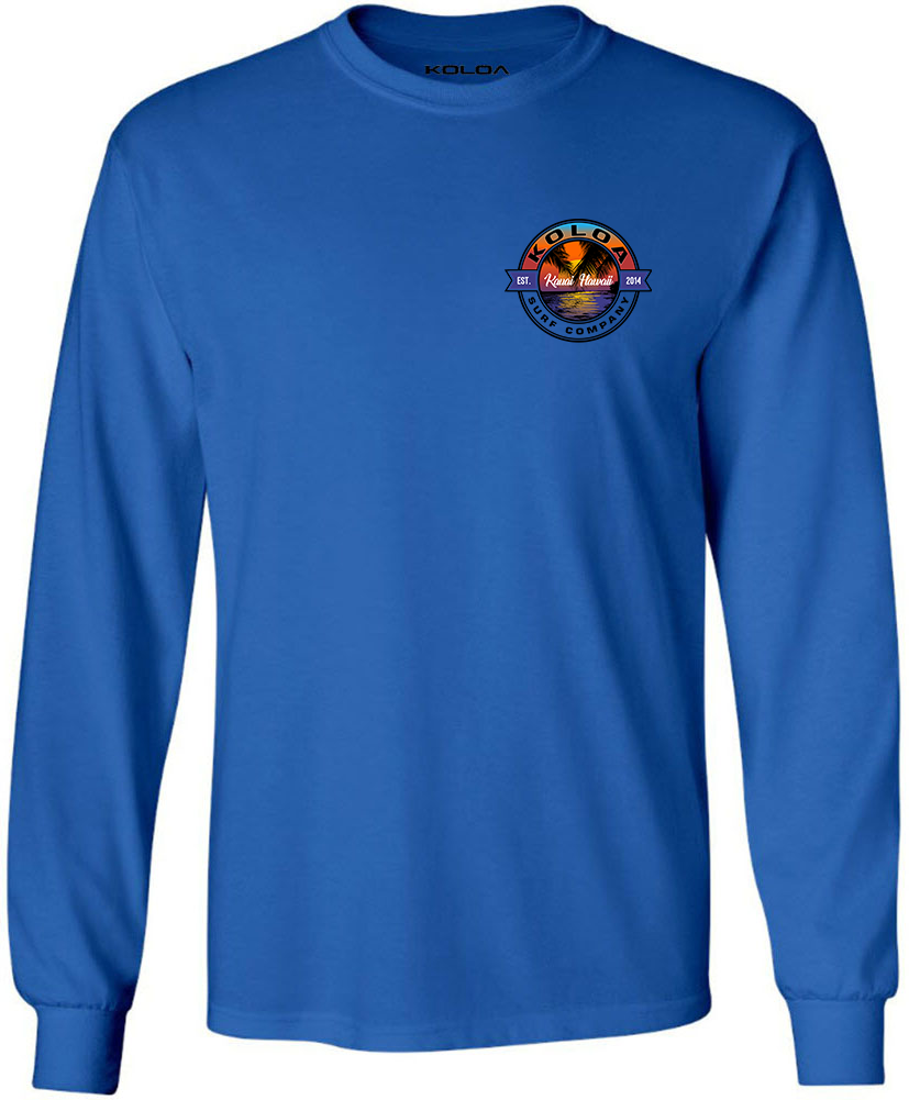 Koloa Hanalei Beach Youth Long Sleeve T-Shirt - Royal