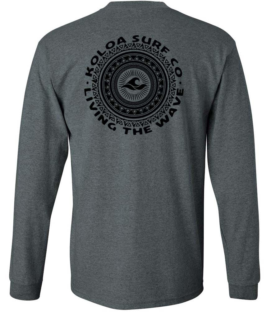 Koloa Tribal Circle Long Sleeve T-Shirt - Dark Heather