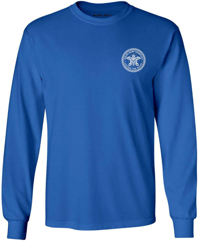 Koloa Tribal Turtle Long Sleeve T-Shirt - Royal