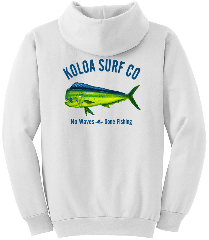 Koloa Mahi Mahi "No Waves Gone Fishing" Zip Hoodie